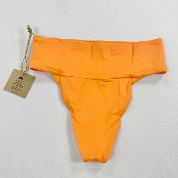 Free People Toast Swim Women’s Signature Banded Waist Bikini Bottom XS Nectarine - Picture 5 of 9